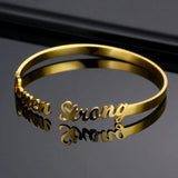 Custom Stainless Steel Name Bracelet Cuff Bangle