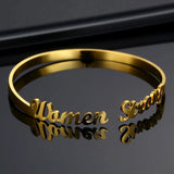 Custom Stainless Steel Name Bracelet Cuff Bangle