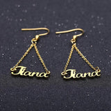 Custom Stainless Steel Name Drop Earrings