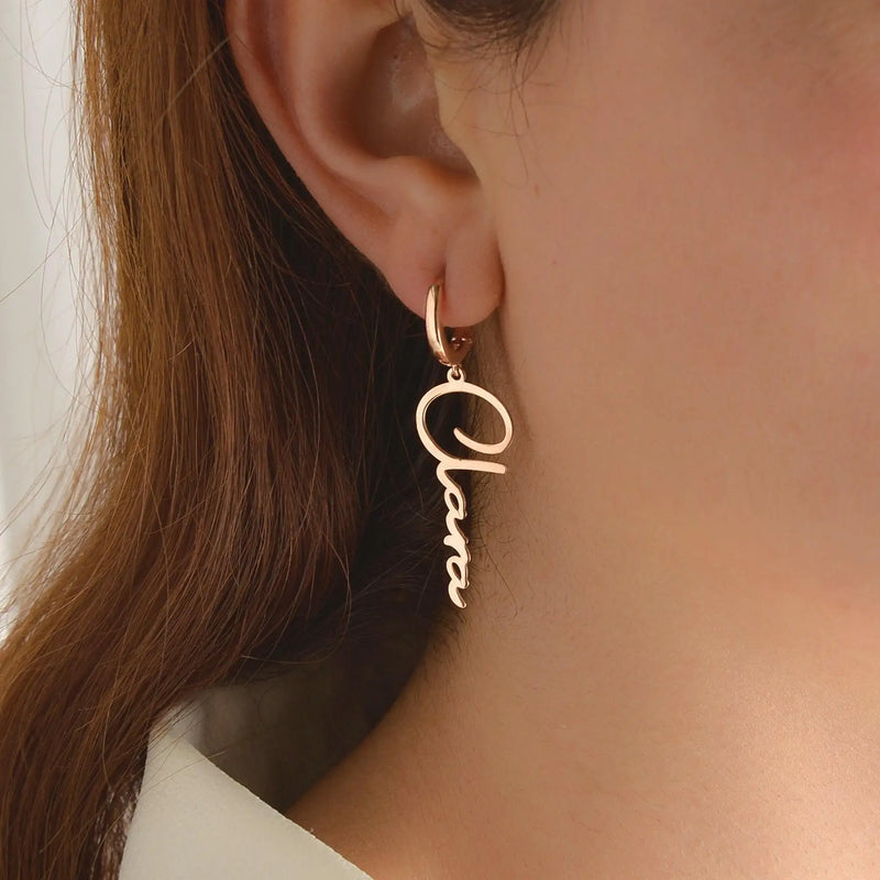 Customized Stainless Steel Name Earrings