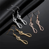 Personalized Stainless Steel Name Earrings