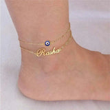 Stainless Steel Eye Charm Bracelet Double Layer Devil Eye Bracelet