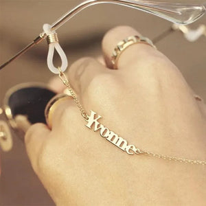 Stainless Steel Name Glasses Chain Personalized Mask Chain Necklace