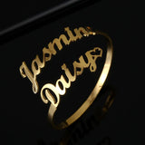 Stainless Steel Heart Nameplate Bracelet Bangle Personalized