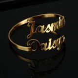 Stainless Steel Heart Nameplate Bracelet Bangle Personalized