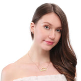 Stainless Steel Heart Necklace Personalized Nameplate Choker Jewelry