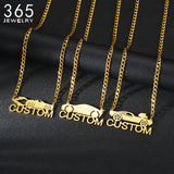 Personalized Stainless Steel Name Necklace 5mm NK Chain Car Necklaces
