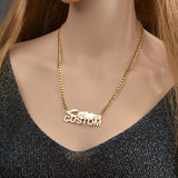 Personalized Stainless Steel Name Necklace 5mm NK Chain Car Necklaces