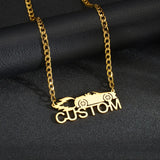 Personalized Stainless Steel Name Necklace 5mm NK Chain Car Necklaces