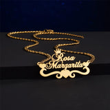 Custom Stainless Steel Name Necklace Pendant 5mm NK Chain