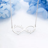 Personalized Stainless Steel Name Necklace Infinity Pendant Jewelry