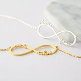 Personalized Stainless Steel Name Necklace Infinity Pendant