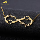 Personalized Stainless Steel Name Necklace Infinity Pendant Gift