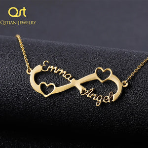 Personalized Stainless Steel Name Necklace Infinity Pendant Gift