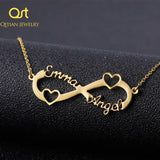 Personalized Stainless Steel Name Necklace Infinity Pendant Gift