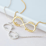 Personalized Stainless Steel Name Necklace Infinity Pendant