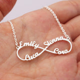Personalized Stainless Steel Name Necklace Infinity Pendant
