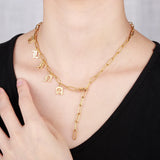 Personalized Stainless Steel Initial Old English Name Pendant Necklace