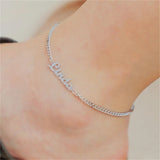 Personalized Stainless Steel Anklet Cuban Chain Beach Charm Foot Jewelry
