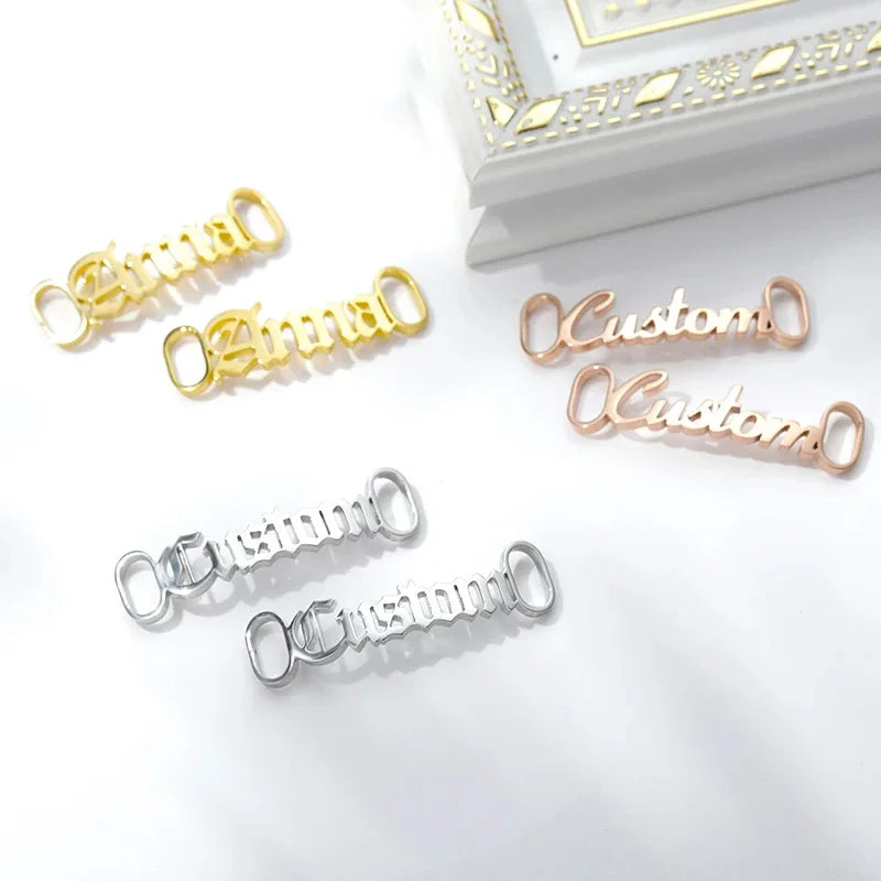 Custom Stainless Steel Name Shoe Buckle - Personalized Jewelry