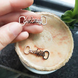 Customizable Steel Shoe Buckle w/ Old English Letter Nameplate