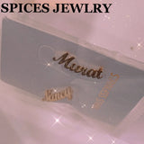Custom Name Stud Earrings in Stainless Steel
