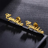 Custom Name Stud Earrings - Stainless Steel