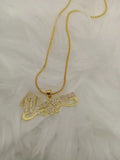 Custom Double Name Necklace in Stainless Steel