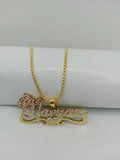 Custom Double Name Necklace in Stainless Steel