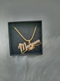 Custom Double Name Necklace in Stainless Steel