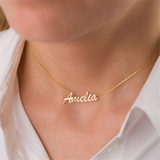 Stainless Steel Personalized Nameplate Necklace For Women Man