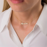 Stainless Steel Personalized Nameplate Necklace For Women Man