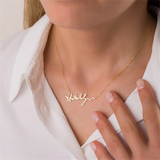 Stainless Steel Personalized Nameplate Necklace For Women Man