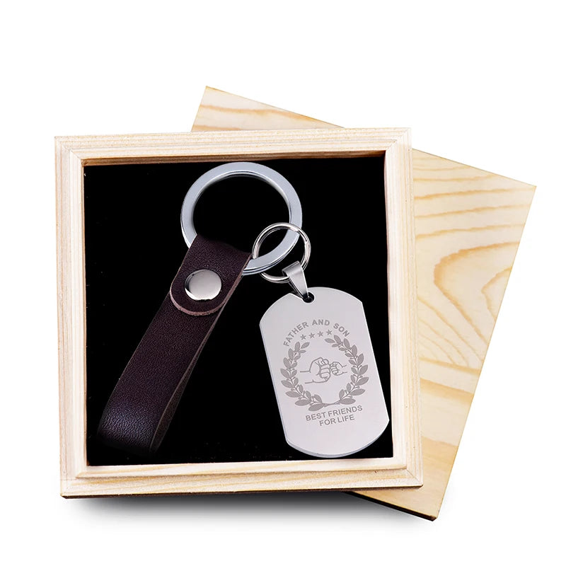 Personalized Stainless Steel Dogtag Key Chain Necklace
