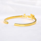 Custom Stainless Steel Name Bracelet Handwriting Nameplate Bangle