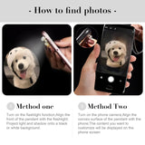 Stainless Steel Dog Paw Photo Projection Necklace Christmas Mom Jewelry