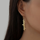 Custom Name Dangle Earrings Personalized Jewelry BFF Gift Girls Aretes