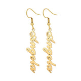 Custom Name Dangle Earrings Personalized Jewelry BFF Gift Girls Aretes