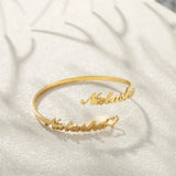 Personalized Stainless Steel Bangle with Heart Bracelet for Couples