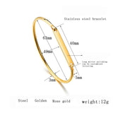 Custom Name Date Cuff Bracelet - Stainless Steel Bangle for Women