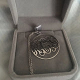 Personalized Stainless Steel Monogram Round Necklace for Women