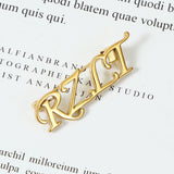 Personalized Stainless Steel Name Brooch Letter Heart Pendant Jewelry