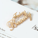 Personalized Stainless Steel Name Brooch Letter Heart Pendant Jewelry