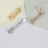 Personalized Stainless Steel Name Brooch Letter Heart Pendant Jewelry