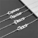 Stainless Steel Personalized Name Necklace Letter Pendant Silver Jewelry