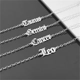 Stainless Steel Personalized Name Necklace Letter Pendant Silver Jewelry