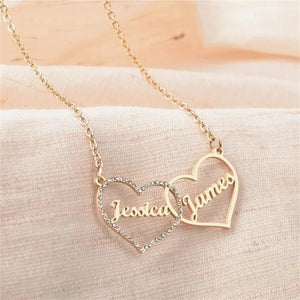 Personalized Steel Heart Choker Necklace for Women