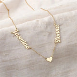Personalized Steel Heart Choker Necklace for Women
