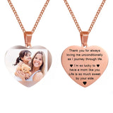Stainless Steel Name Heart Tag Necklace Family Jewelry