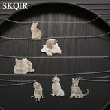 Stainless Steel Figure People Pet Photo Cat Dog Pendants Name Portrait Necklaces